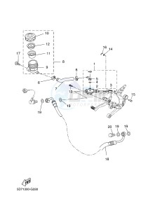 YZF-R125 R125 (5D7R 5D7R 5D7R) drawing REAR MASTER CYLINDER