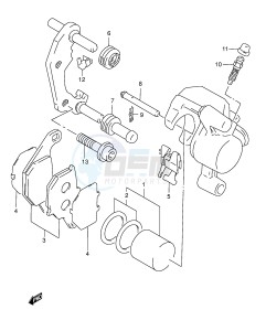 AN125 (E2) Burgman drawing FRONT CALIPER