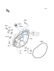 JET SKI 800 SX-R JS800A8F FR drawing Engine Cover(s)