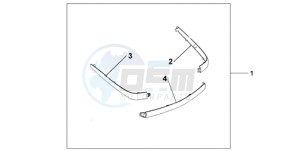 GL1800A France - (F / CMF) drawing CHROME TRUNK MOUL