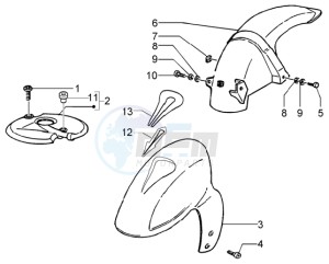 NRG 50 MC3 DD drawing Front and rear mudguard