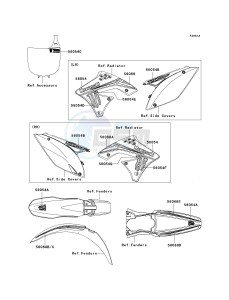 KX 250 W [KX250F MONSTER ENERGY] (W9FA) W9FA drawing DECALS-- EBONY- --- W9FA- -