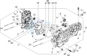 X7 125 ie Euro 3 drawing Crankcase