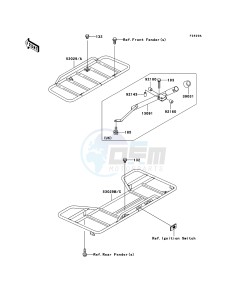 KLF250 KLF250A8F EU GB drawing Carrier(s)(EU,UK)