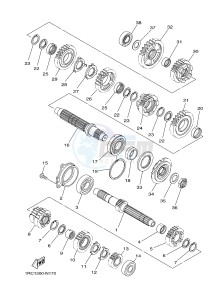 MT09A MT-09 ABS 900 (2DR1 2DR2) drawing TRANSMISSION