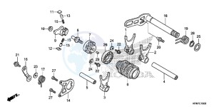 CRF250RF CRF250R Europe Direct - (ED) drawing GEARSHIFT DRUM