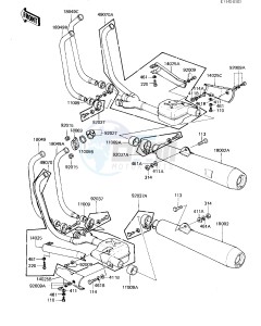 KZ 1300 A (A4) drawing MUFFLERS