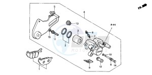 CBR125RW drawing REAR BRAKE CALIPER