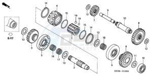 TRX680FA9 Australia - (U) drawing REVERSE GEAR