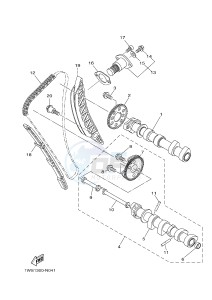 MT07A MT-07 ABS 700 (1XBE) drawing CAMSHAFT & CHAIN