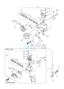 WR450F (1DX9 1DX6 1DX8 1DX7) drawing FRONT MASTER CYLINDER