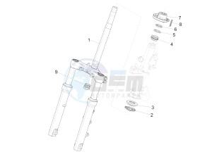 Medley 150 4T ie ABS (EMEA) drawing Fork/steering tube - Steering bearing unit