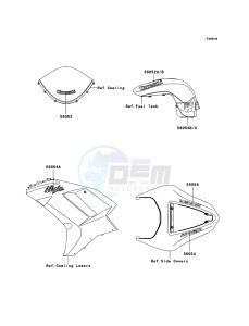 NINJA_ZX-6R ZX600P7F FR GB XX (EU ME A(FRICA) drawing Decals(Orange)