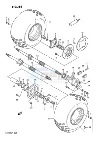 LT230E (E28) drawing REAR WHEEL (MODEL H)