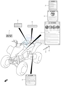 LT-Z400 (E3-E28) drawing LABEL (MODEL K4 K5 K6 K7)