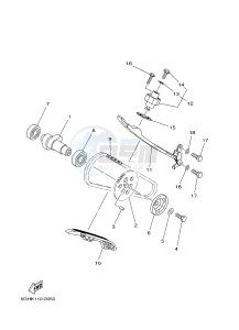 YFM450FWAD YFM450PHE GRIZZLY 450 EPS (2LC6 2LC7) drawing CAMSHAFT & CHAIN