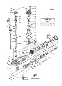 F150AETX drawing PROPELLER-HOUSING-AND-TRANSMISSION-1