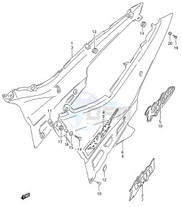 GSX600F (E28) Katana drawing FRAME COVER (MODEL R S)