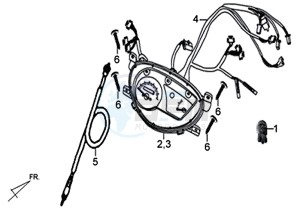 X'PRO 50 (45 KMH) (AE05W4-FR) (L4-M1) (M1 - 2021) drawing DASHBORD / TELLERKABEL / WIRING HARNESS