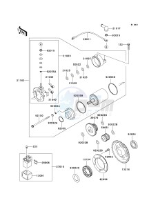 KL 250 G [SUPER SHERPA] (G9F) G9F drawing STARTER MOTOR