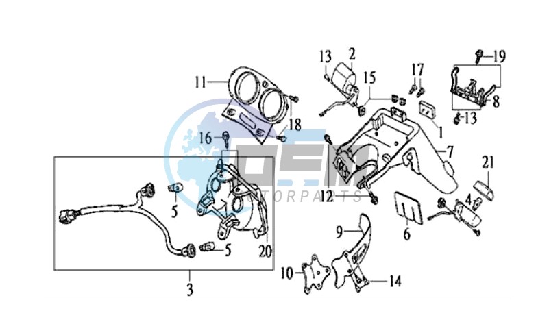 TAILLIGHT -  INDICATORS - REAR FENDER