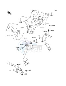 MULE_600 KAF400BFF EU drawing Brake Pedal