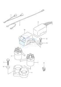 DF 25 drawing PTT Relay Remote Control w/Power Tilt