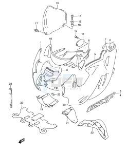 GSX750F (E2) drawing COWLING BODY (MODEL K5)