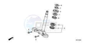 CBF1000T9 UK - (E / ABS MKH) drawing STEERING STEM