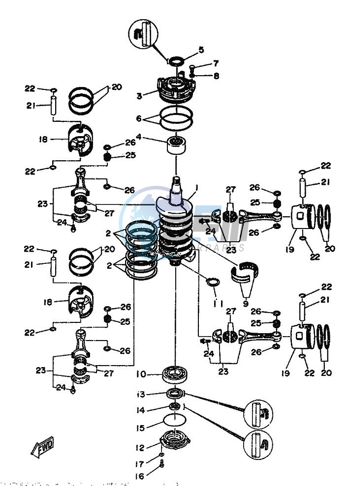 CRANKSHAFT--PISTON