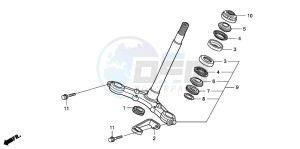 CRF80F 100 drawing STEERING STEM