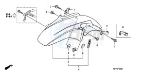 CB1300A9 BR / ABS CO MME - (BR / ABS CO MME) drawing FRONT FENDER