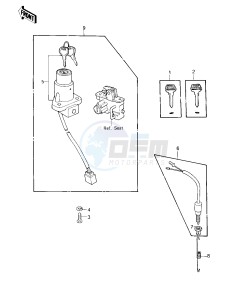 KZ 250 D [KZ250] (D1) [KZ250] drawing IGNITION SWITCH_LOCK -- 80 D1- -