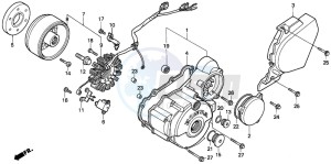 NX250 drawing LEFT CRANKCASE COVER/ GENERATOR