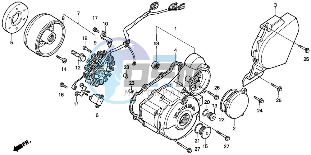 LEFT CRANKCASE COVER/ GENERATOR