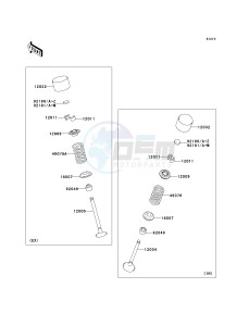 ZX 1000 D [NINJA ZX-10R] (D6F-D7FA) D7FA drawing VALVE-- S- -