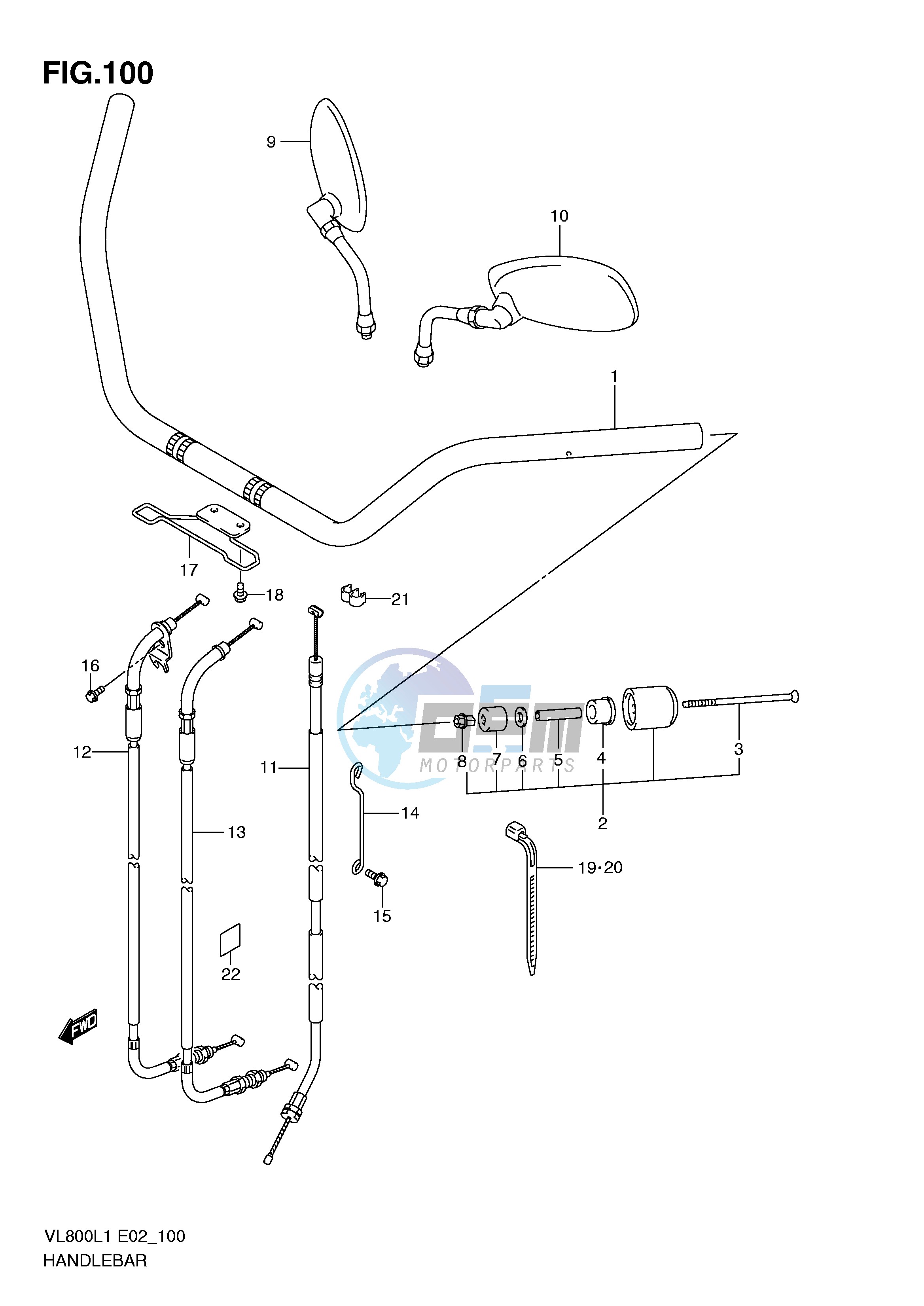 HANDLEBAR (VL800L1 E2)