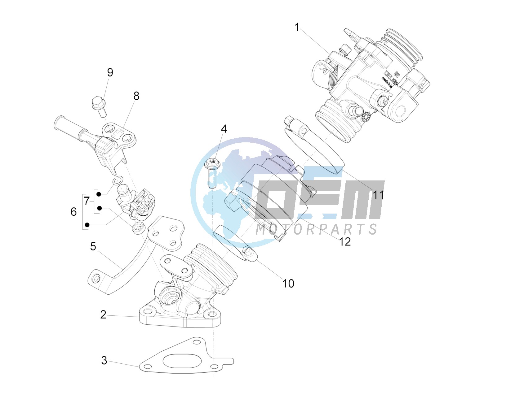 Throttle body - Injector - Union pipe