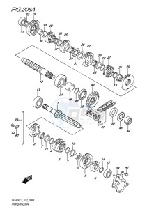 SFV 650 ABS GLADIUS EU drawing TRANSMISSION