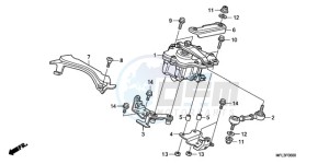 CBR1000RR9 France - (F / CMF TRI) drawing STEERING DAMPER