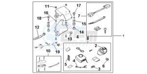 VFR800A9 UK - (E / ABS MME) drawing AVERTO SECURITY KIT