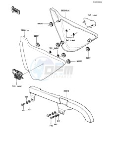 KZ 650 H [CSR] (H3) [CSR] drawing SIDE COVERS_CHAIN COVER -- 83 H3- -