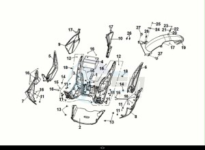 JET X 125I ABS (XH12WX-EU) (E5) (M1) drawing FLOOR PANEL - CENTER COVER