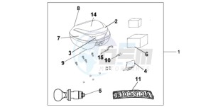 CBF1000S9 Europe Direct - (ED) drawing TOP BOX 35 L BLACK