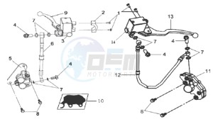 JET SPORT X SR 50 drawing BRAKE CALIPER / BRAKE LEVER / BRAKE LINES