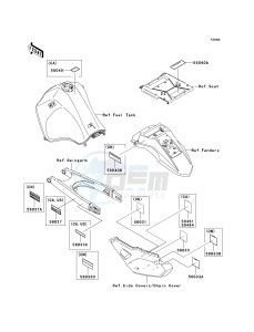 KL 650 E [KLR650] (E8F-E9F) E9F drawing LABELS