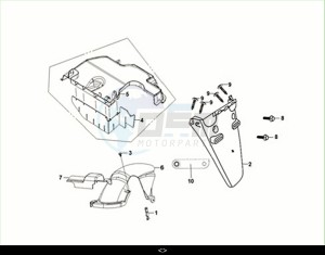 FIDDLE II 50 EFI (AF05W6-NL) (M2) drawing REAR FENDER - REAR INNER FENDER