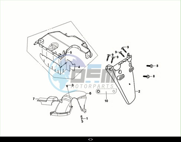 REAR FENDER - REAR INNER FENDER