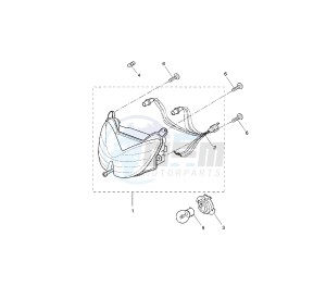 YQ AEROX 50 drawing HEADLAMP