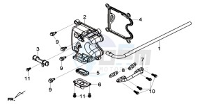 GTS 125I EURO4 LONG VISOR L7 drawing CYLINDER HEAD COVER